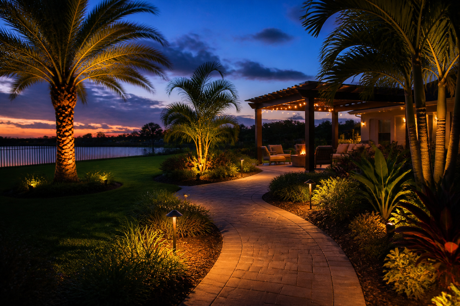Generated dusk lighting inspiration for a fictional concept gallery.